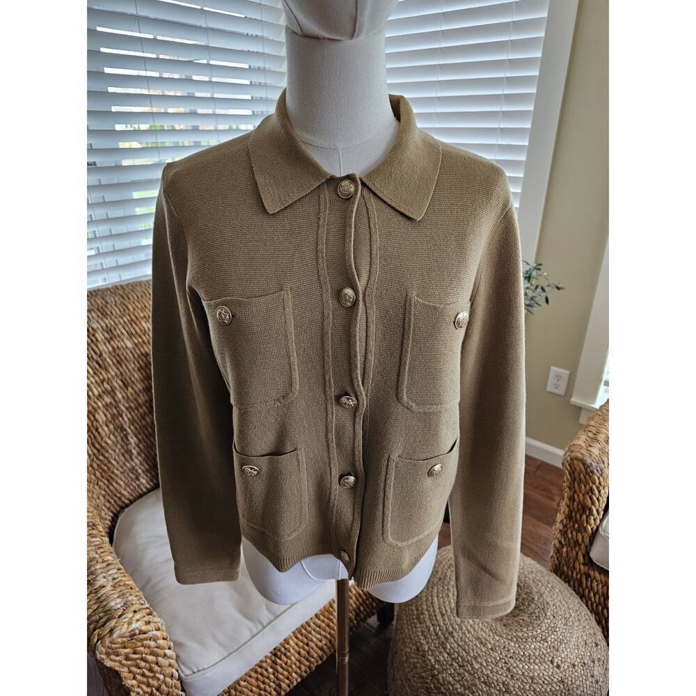 J. Crew Patch-Pocket Sweater Lady Jacket Women's S Preppy Academia Schoolboy